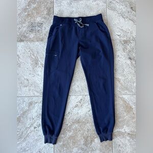 FIGS Women's Zamora Jogger Scrub Pants, Navy Blue, M/T